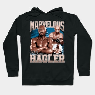 Marvelous Marvin Hagler Boxing Legend Signature Vintage Retro 80s 90s Bootleg Rap Style Hoodie